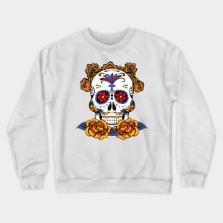 Dia De Los Muertos T-Shirt, Sugar Skull Design Crewneck Sweatshirt